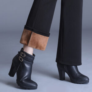 Women’s Flannel Pants – Warm and Stylish Winter Velvet Flare Trousers