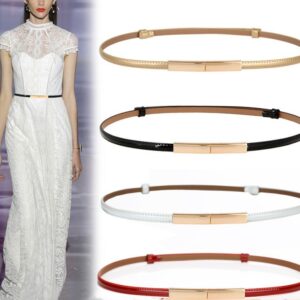 Women’s Skinny Leather Belt – Perfect for Dresses and Waist Styling