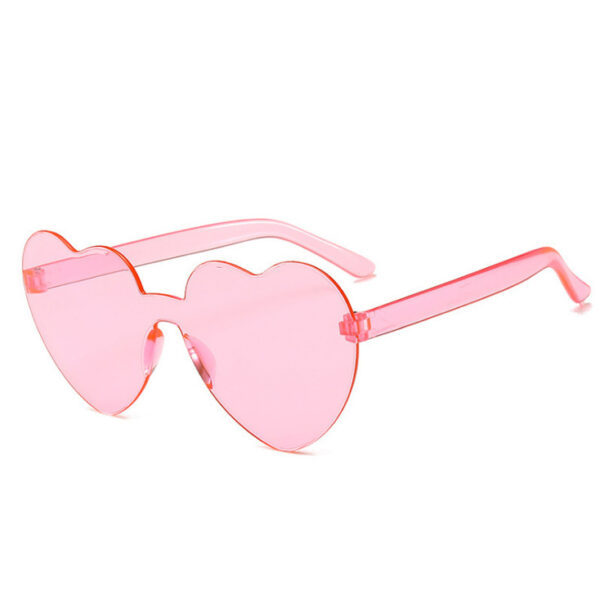 Women's Rimless Love Heart Sunglasses - Image 3