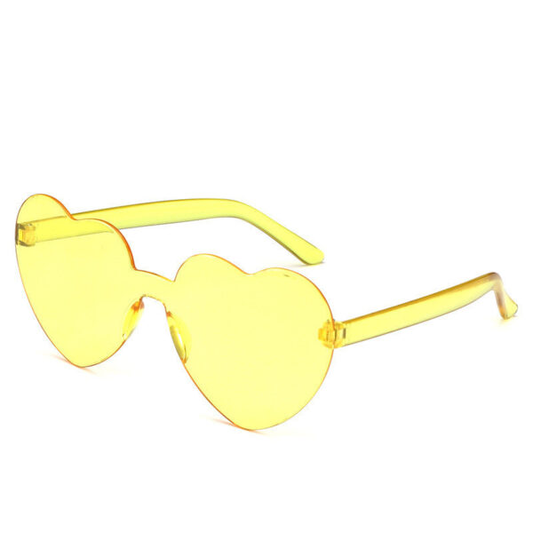 Women's Rimless Love Heart Sunglasses - Image 5