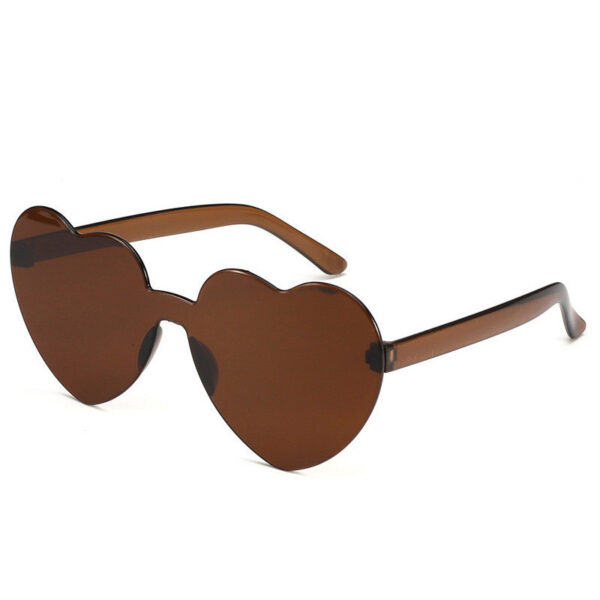 Women's Rimless Love Heart Sunglasses - Image 8