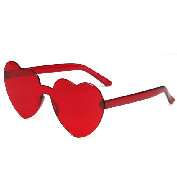 Women's Rimless Love Heart Sunglasses - Image 4