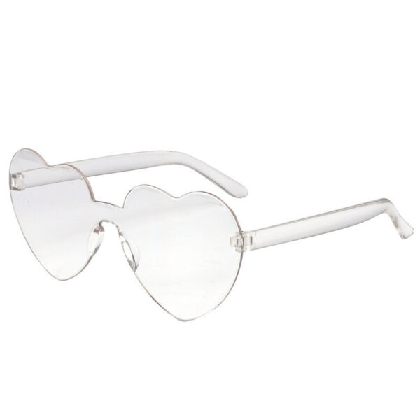 Women's Rimless Love Heart Sunglasses - Image 10