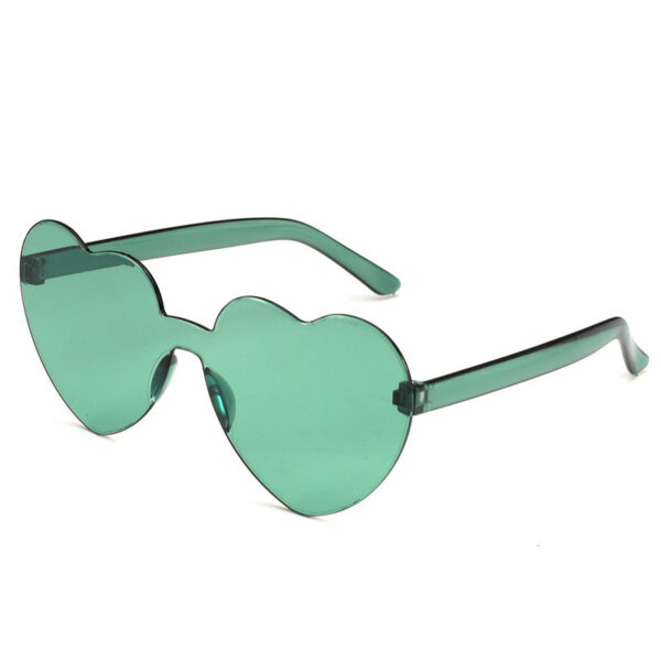 Women's Rimless Love Heart Sunglasses - Image 6