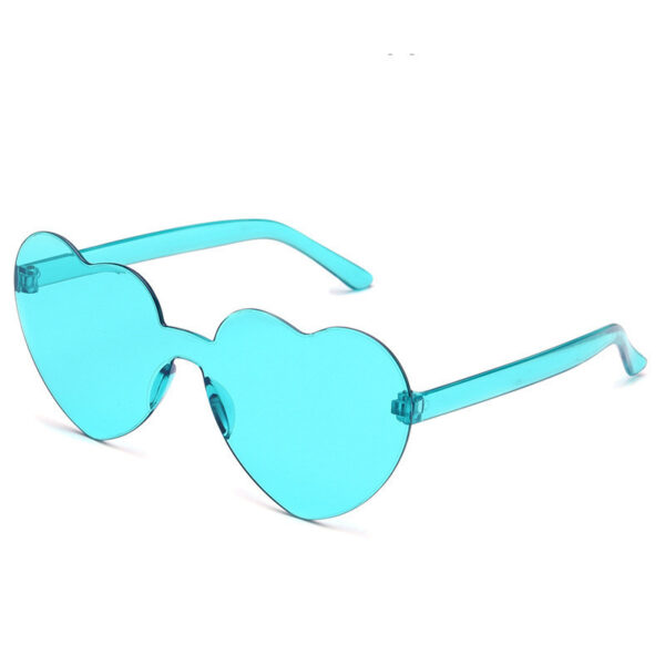 Women's Rimless Love Heart Sunglasses - Image 9