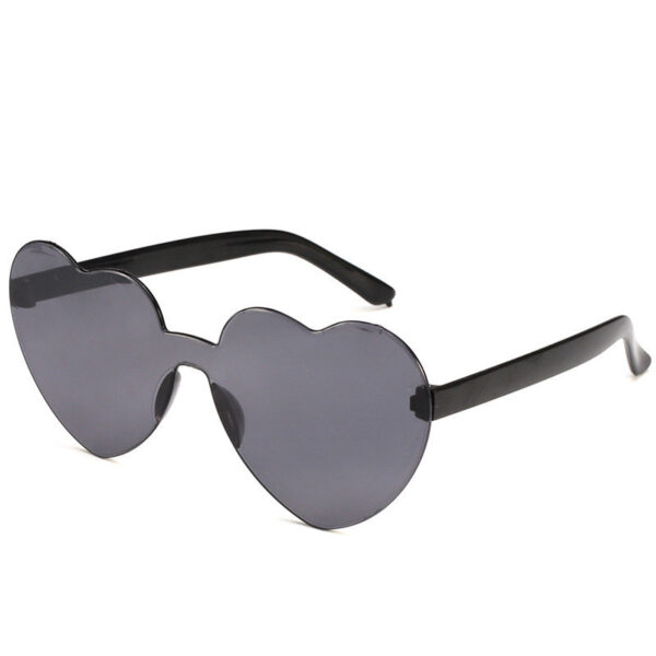 Women's Rimless Love Heart Sunglasses - Image 7