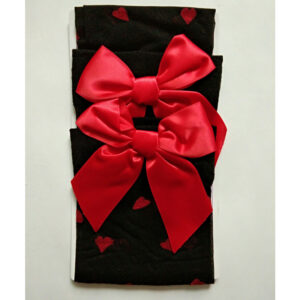 Lovely Red Big Bow Heart Stockings – Perfect for Women