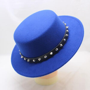 Women’s Winter Wool Boater Hat with a Trendy Wide Brim