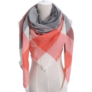 Women’s Plaid Cashmere Triangle Scarf – A Winter Must-Have