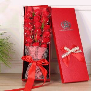 Valentine’s Day Rose Soap Bouquet in Gift Box – The Perfect Romantic Gift