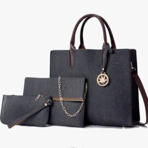 Women’s Casual 3-in-1 PU Leather Shoulder Bag Set