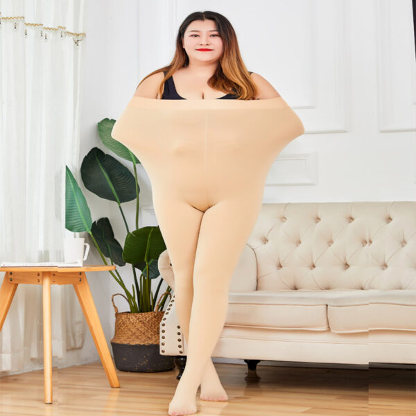 Plus Size Fleece Lined Tights – High Waist Stretchy Thermal Leggings for Women - Image 4