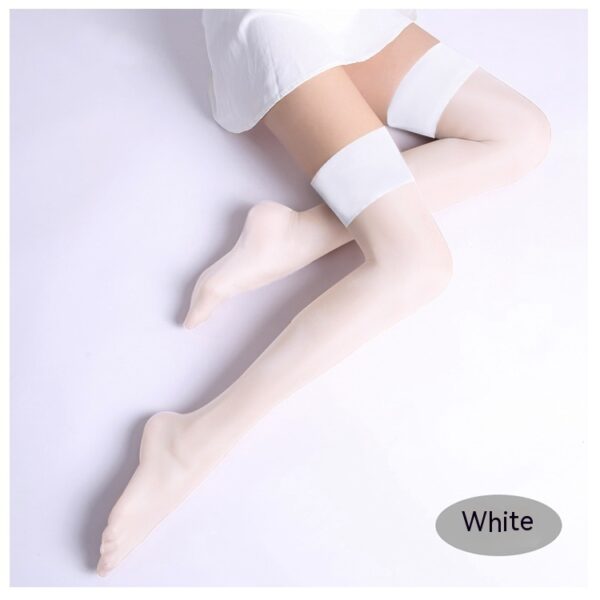 12D Women Ultrathin Sheer Thigh High Stockings - Image 3