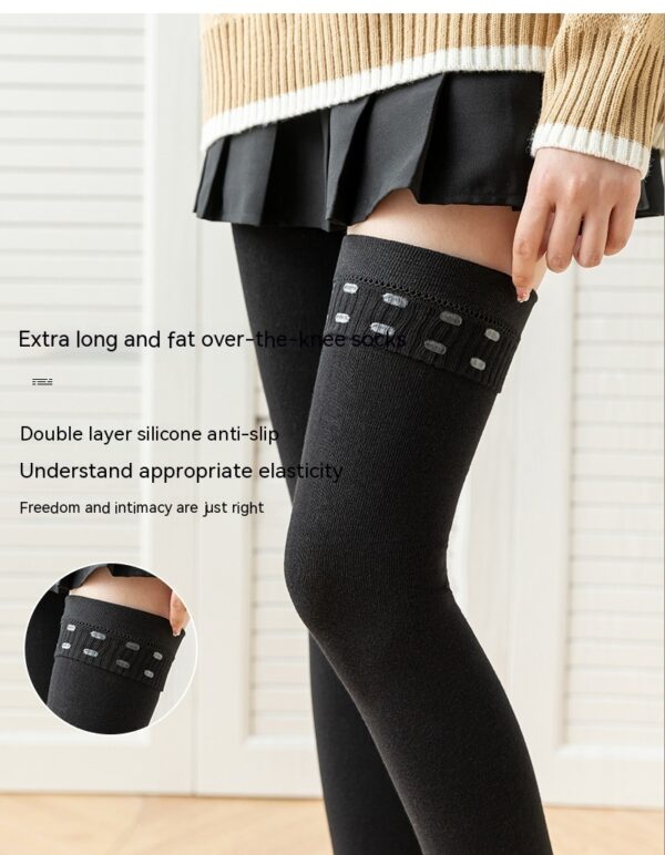 Lengthened Overknee Plus-sized Silicone Non-slip High-top Cotton Socks - Image 5
