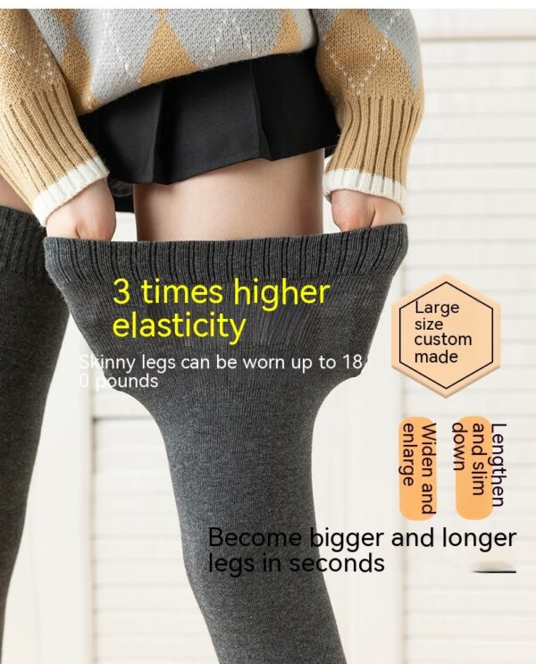 Lengthened Overknee Plus-sized Silicone Non-slip High-top Cotton Socks - Image 2