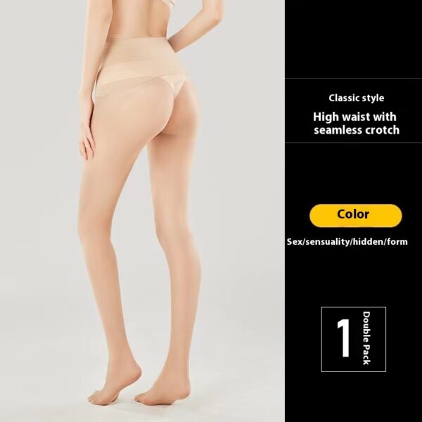 0D Black Silk Stockings Ultrathin Black Pantyhose - Image 7