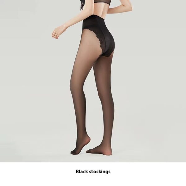 0D Black Silk Stockings Ultrathin Black Pantyhose - Image 6