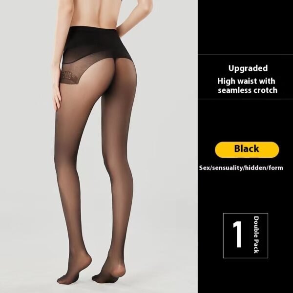 0D Black Silk Stockings Ultrathin Black Pantyhose - Image 5