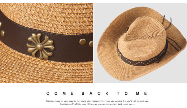 Unisex Straw Cowboy Hat – Big Eaves & Foldable Design - Image 6