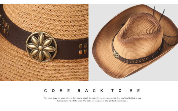 Unisex Straw Cowboy Hat – Big Eaves & Foldable Design - Image 5