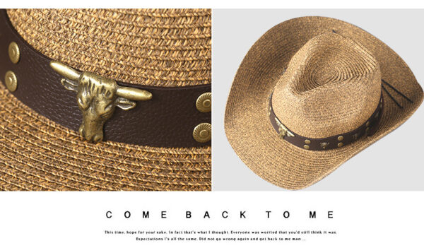 Unisex Straw Cowboy Hat – Big Eaves & Foldable Design - Image 4