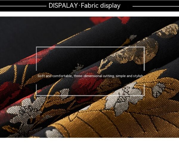 Casual Single Western Coat Men's Korean-style Slim-fit Floral Jacquard Nightclub Host MC Dress - Image 10