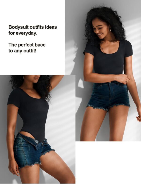 European And American Square-neck Cinched Corset Close-fitting Seamless Short Sleeve T-back - Image 5