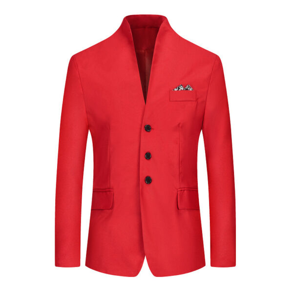 Men's Solid Color Three-button Suit - Image 3