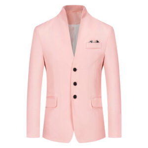 Men’s Solid Color Three-button Suit