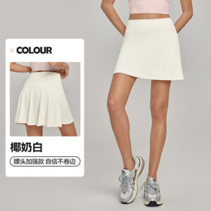 Pleated Athletic Skort – Stylish High Waisted Skirt for Sports & Fitness