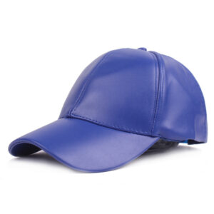 Leather peaked cap
