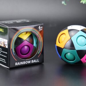 Decompression Soccer Rainbow Ball Magic Cube 12-hole Intellectual Toys Decompression Ball Magic Ball Small Toys